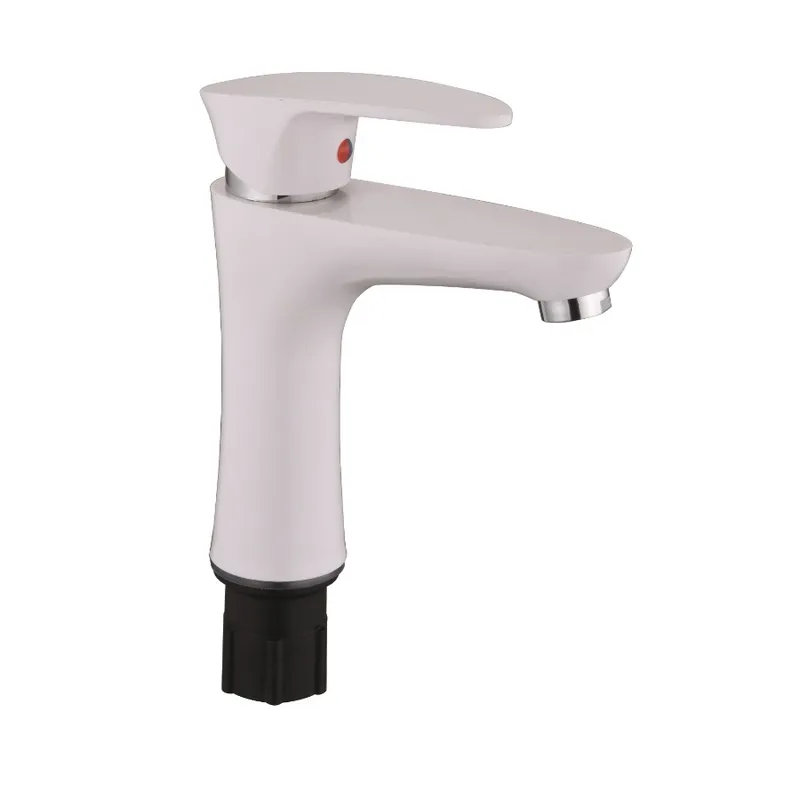 Смеситель для умывальника PLAMIX Cezar-001 SET White с подводом (PM0661)