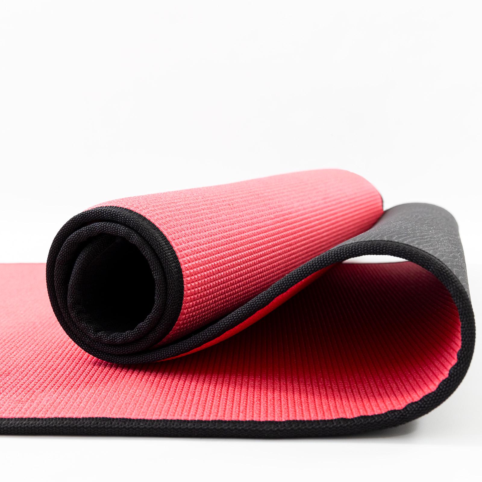 Килимок для йоги та фітнесу EVA двошаровий Osport Yoga Pro/ 8мм (OF-0275) Чорно-червоний - фото 2 Килимок для йоги та фітнесу EVA двошаровий Osport Yoga Pro/ 8мм (OF-0275) Чорно-червоний - фото 2