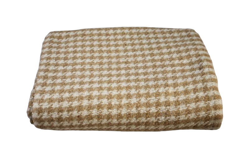 Шерстяной плед Vladi Palermo клетка 140х200 см Бежевый (ПЛ-3123)