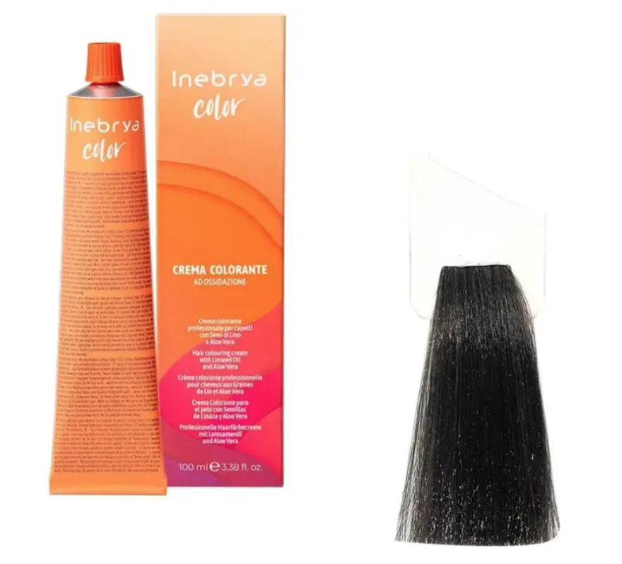 Крем-краска для волос INEBRYA Color с содержанием аммиака 100 мл 4/0 Каштан