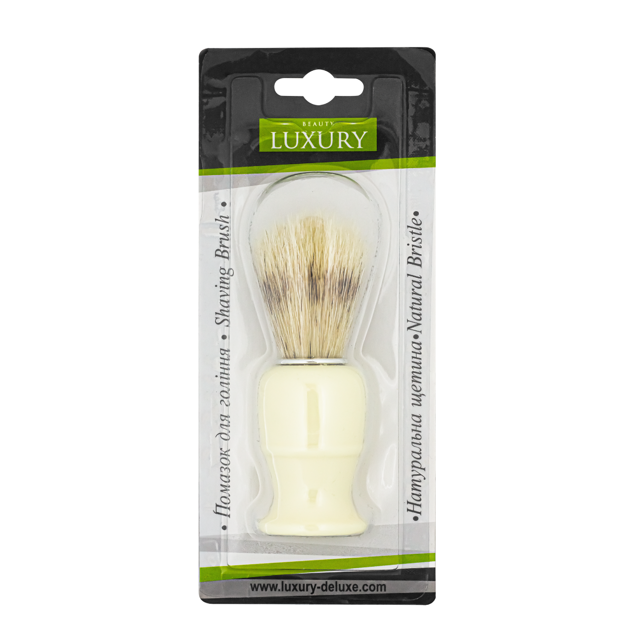 Помазок для гоління Beauty Luxury з натуральної щетини (PB-09)