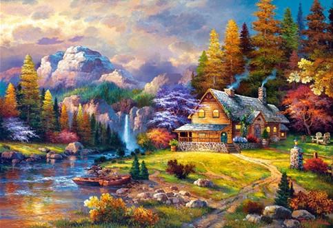 Алмазная мозаика Домашний очаг 30x40 см без рамки 40x8x5 см (H8889)