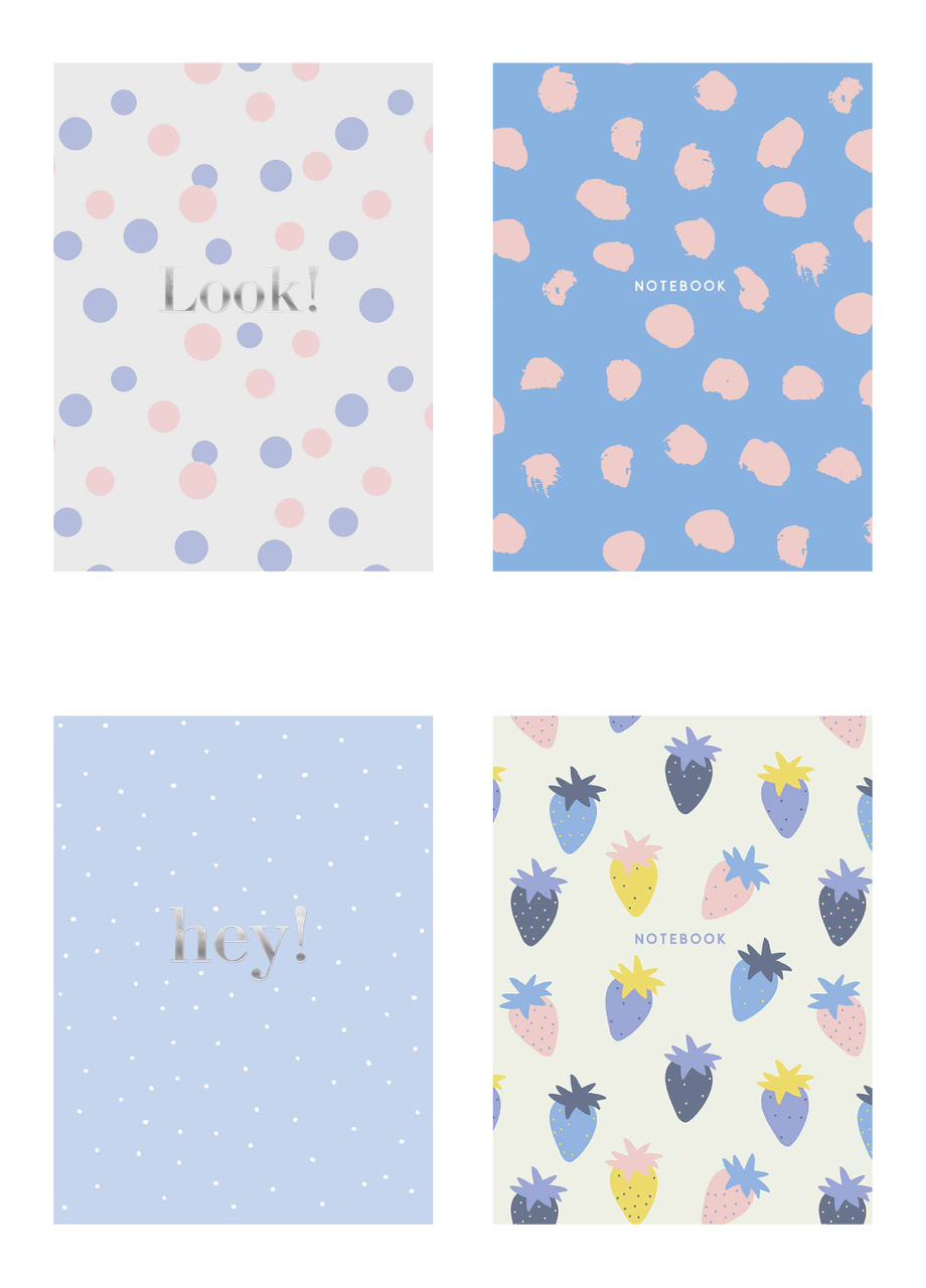 Комплект шкільних загальних зошитів Школярик А5 48 арк. у клітинку 4 шт. (5212 4823088224788)