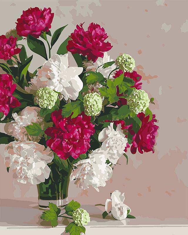 Картина по номерам Идейка "Пионы" 40х50 см (KH3072)