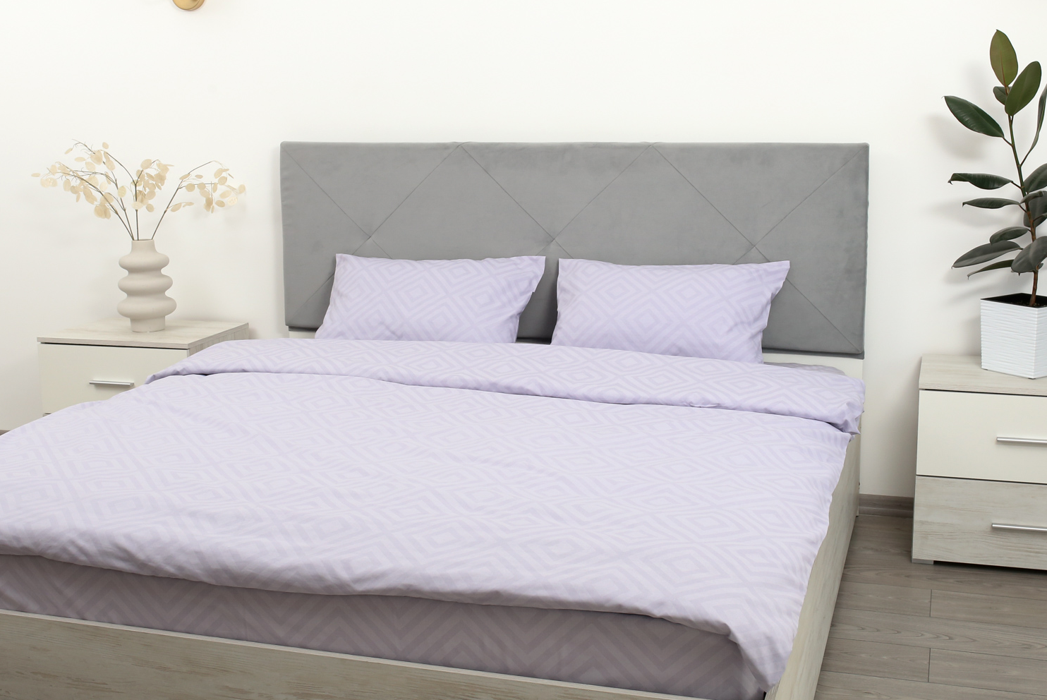 Комплект постельного белья евро Amore Glux-155 бязь Лавандовый (KPB-Ae-Glux-155(50x70)_) - фото 3 Комплект постельного белья евро Amore Glux-155 бязь Лавандовый (KPB-Ae-Glux-155(50x70)_) - фото 3