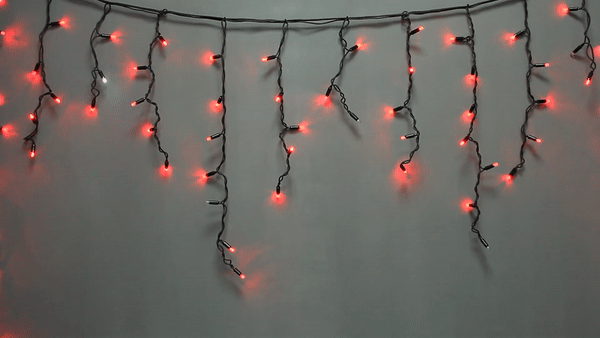 Гирлянда уличная Бахрома Icicle Flash 3 м 105 LED Красный