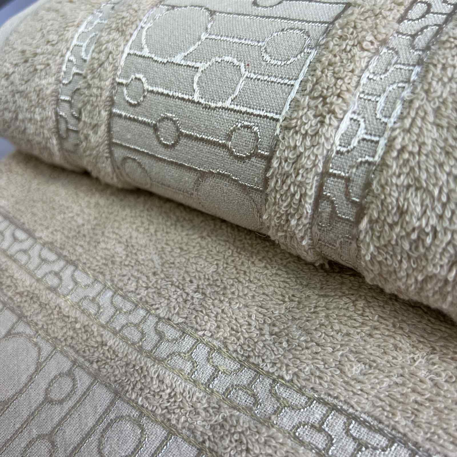 Набір рушників банне та для обличчя 70х40 см/50х90 см 2 шт. Бежевий (mame2v1krug-bej) - фото 2 Набір рушників банне та для обличчя 70х40 см/50х90 см 2 шт. Бежевий (mame2v1krug-bej) - фото 2