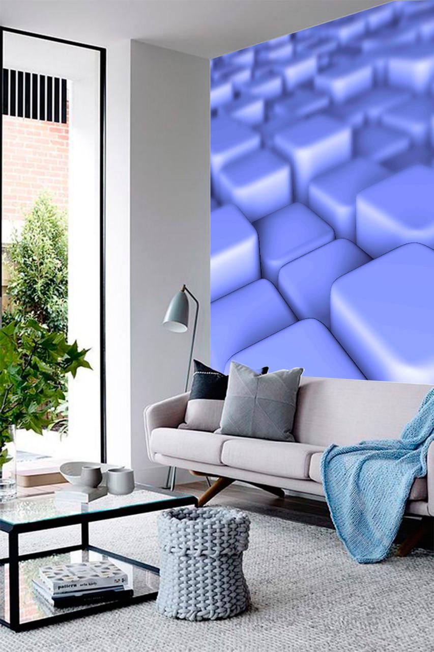 Фотообои флизелиновые абстракция для спальни/зала/кухни Белые кубы