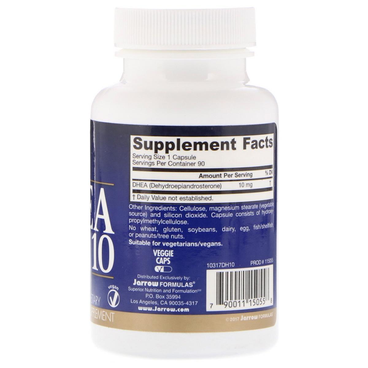 Дегидроэпиандростерон Jarrow Formulas DHEA 10 мг 90 гелевых капсул (JRW15055) - фото 2 Дегидроэпиандростерон Jarrow Formulas DHEA 10 мг 90 гелевых капсул (JRW15055) - фото 2