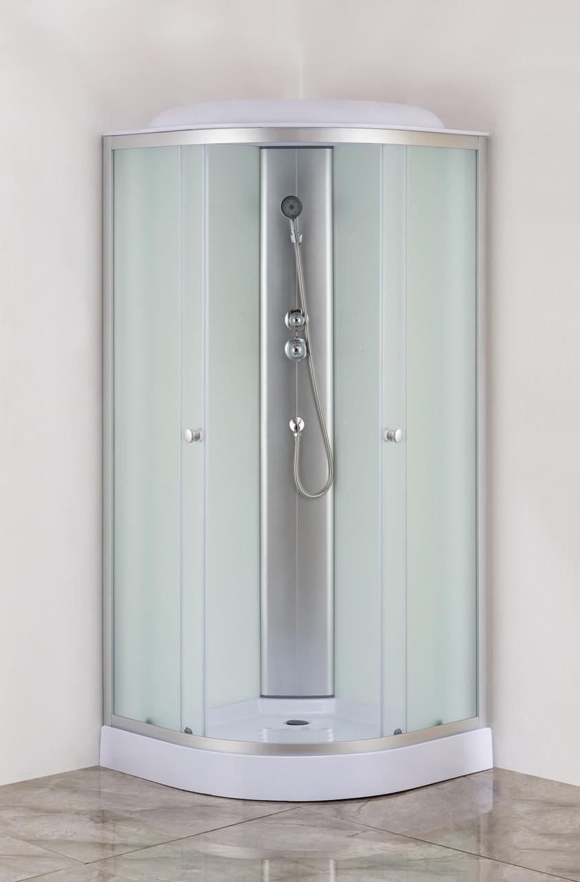 Бокс душевой MIXXUS STRONG SB02-90x90x215-FB без гидромассажа с низким поддоном Satin (MI6886) - фото 6 Бокс душевой MIXXUS STRONG SB02-90x90x215-FB без гидромассажа с низким поддоном Satin (MI6886) - фото 6