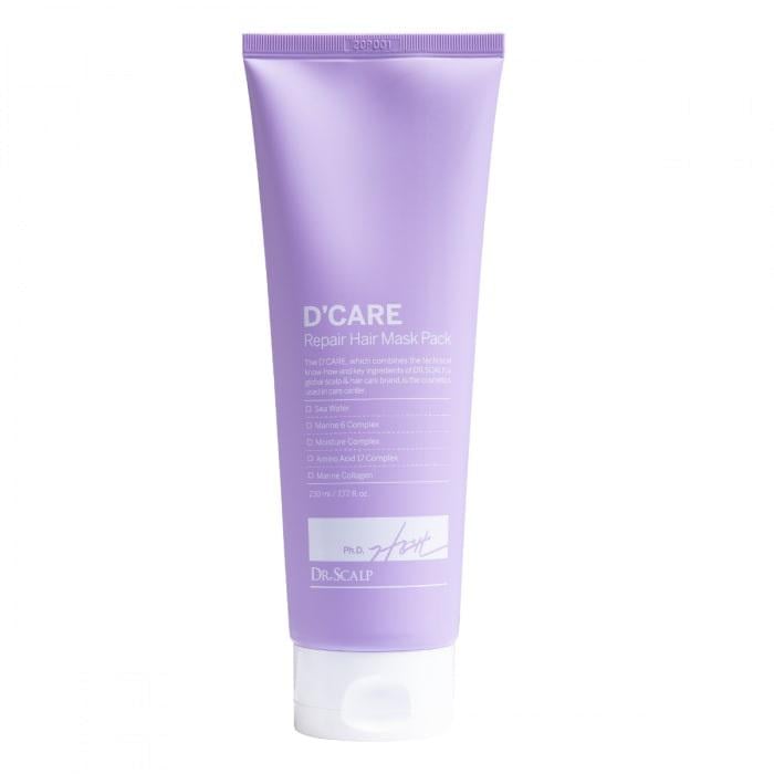 Маска для поврежденных волос D Care Repair Hair Mask Pack Dr.Scalp с протеинами и аминокислотами 230 мл (8809708791416)