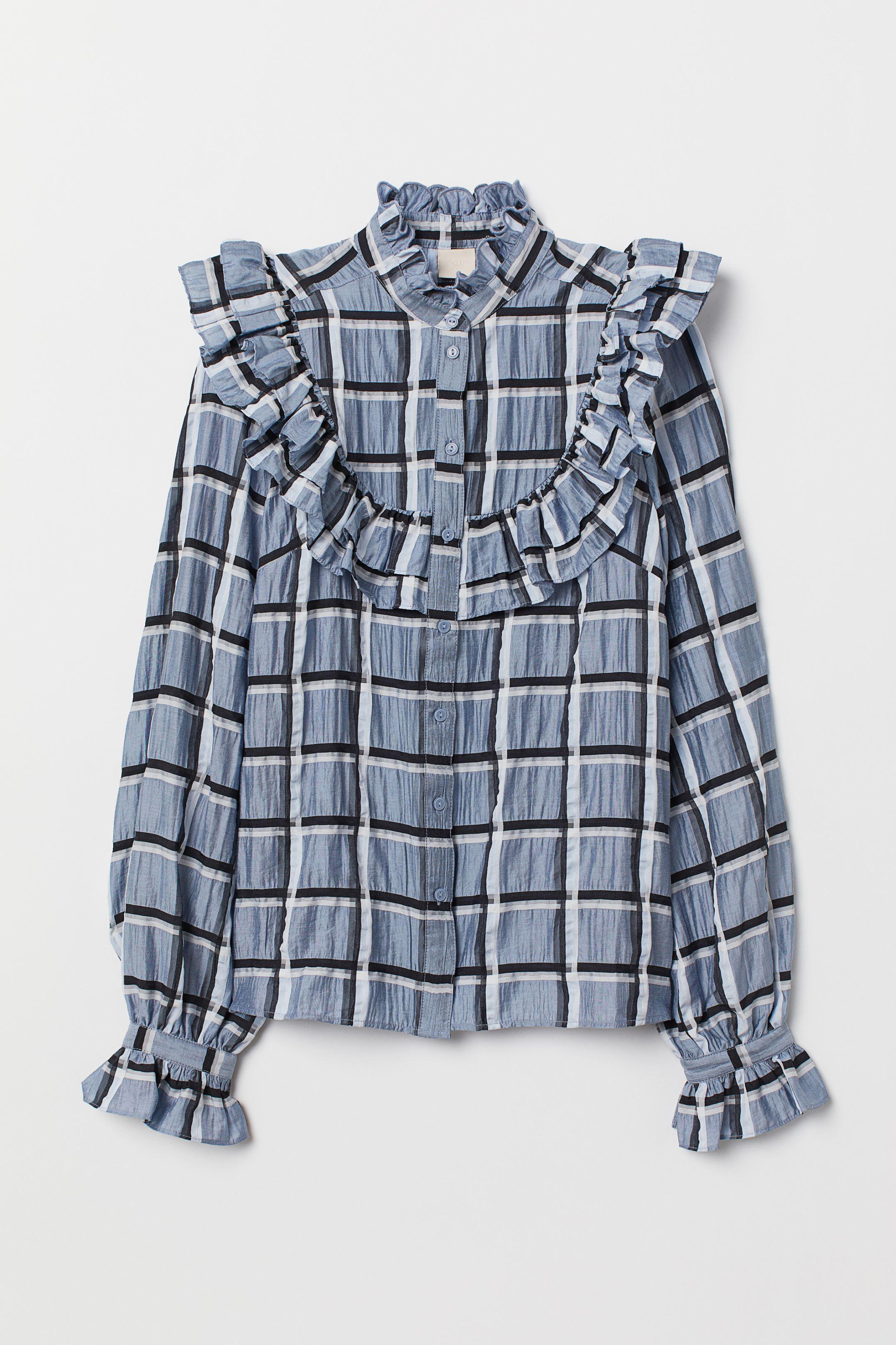 Блуза H&M р. 40 Бледно-голубой (7223619)