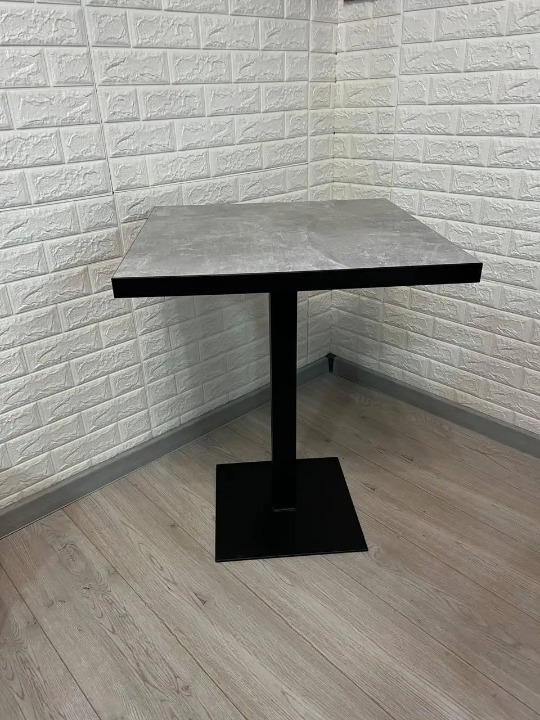 Барний стіл Loft 60х60х75 см Бетон/Чорний (28374250) - фото 3
