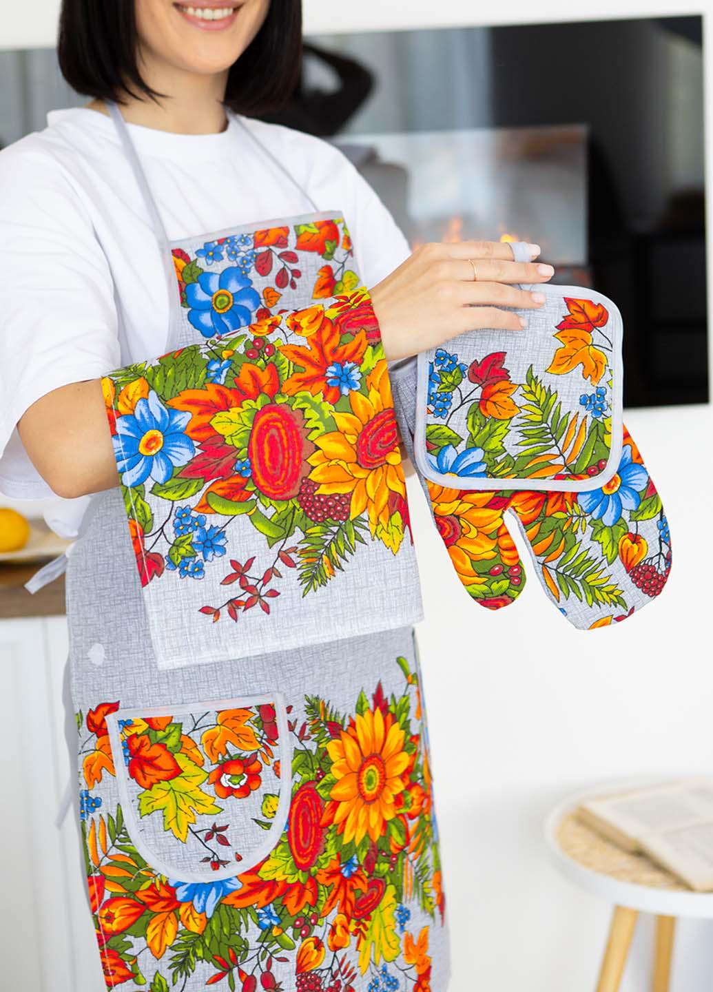 Фартук/перчатка/прихватка/полотенце Золотая осень 4 предмета (кнзос) - фото 2 Фартук/перчатка/прихватка/полотенце Золотая осень 4 предмета (кнзос) - фото 2