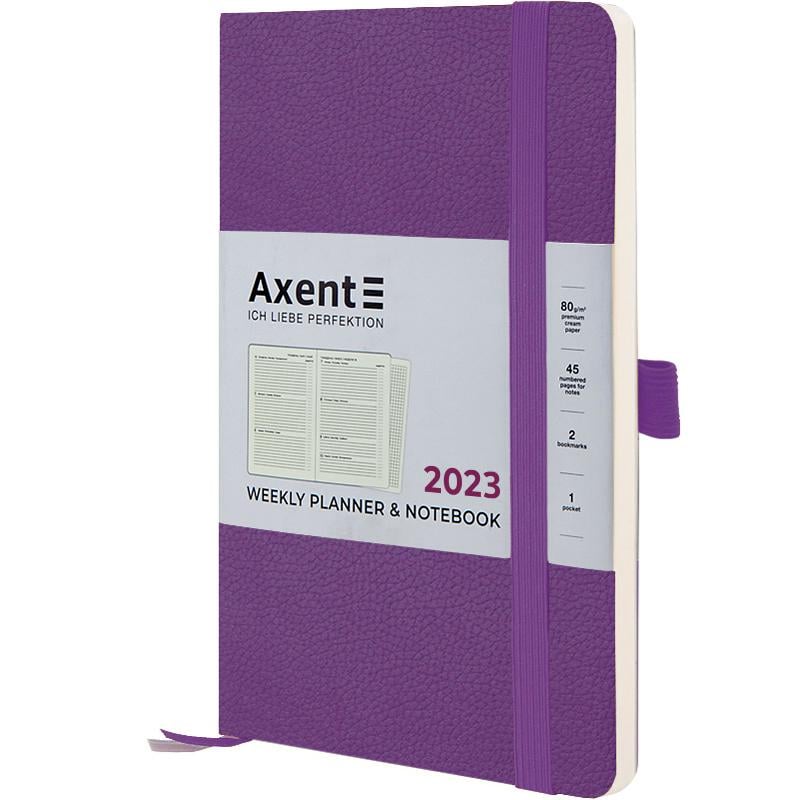 Щотижневик Axent Partner Soft Skin 125x195 мм 96 аркушів Фіолетовий (8509 23 11 A)