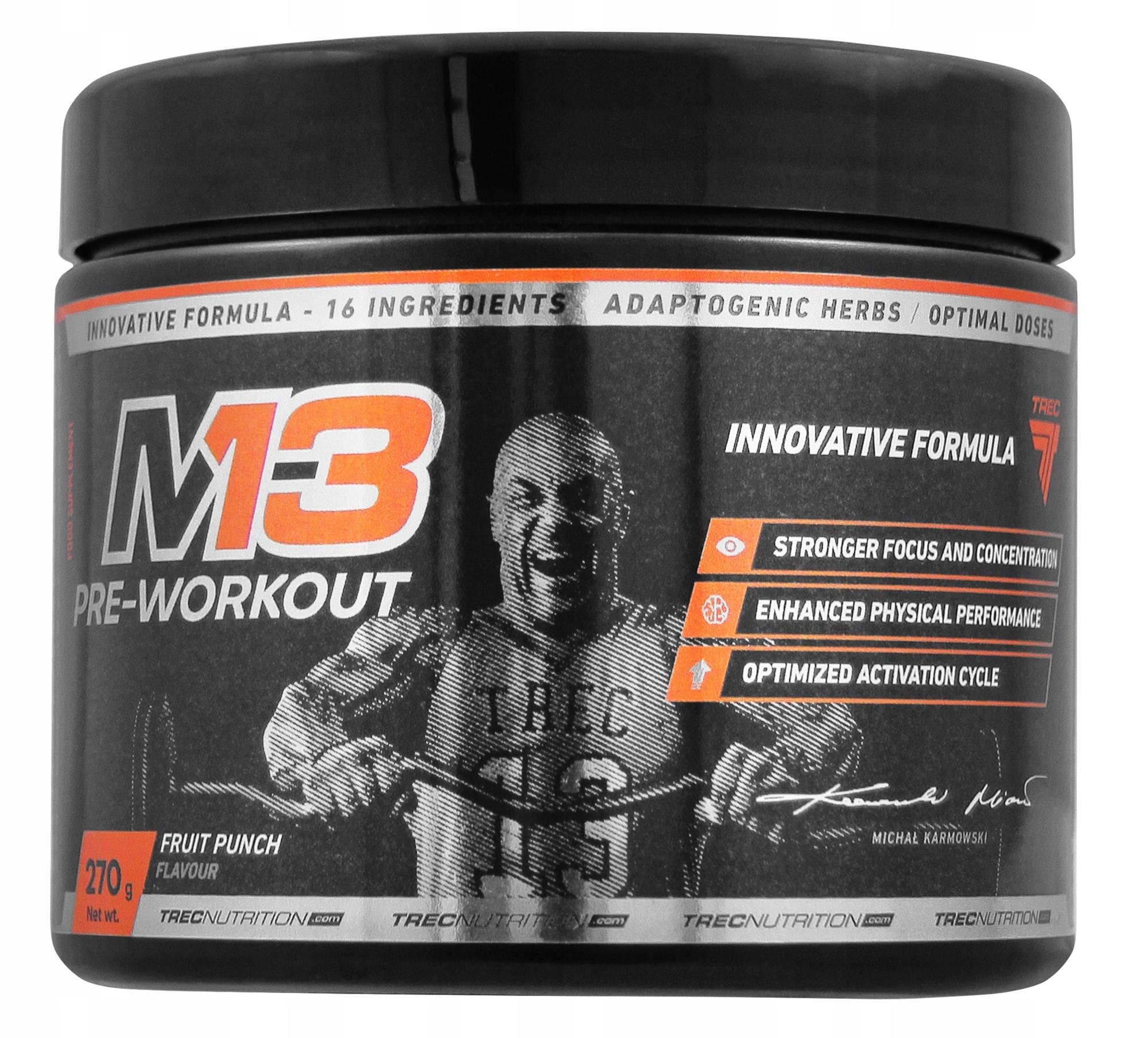 Предтренировочный комплекс Trec Nutrition M13 Pre-Workout 270 г Fruit Punch