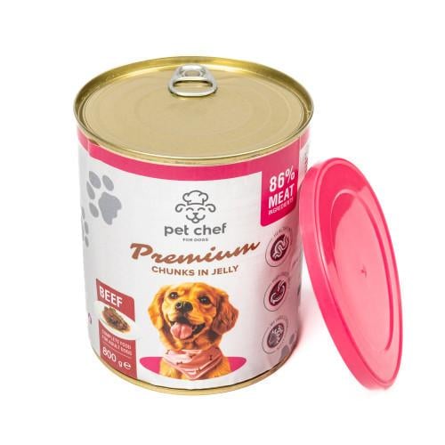 Корм влажный для взрослых собак Pet Chef с говядиной 800 г - фото 3 Корм влажный для взрослых собак Pet Chef с говядиной 800 г - фото 3