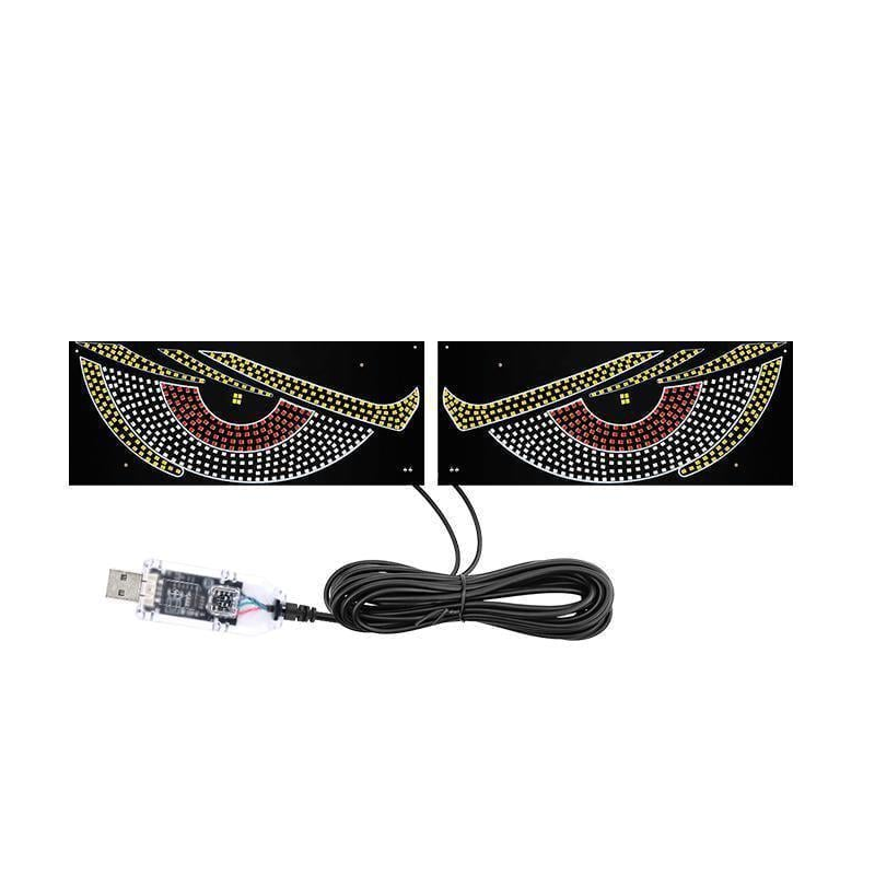 Панель LED Глаза на фуру 30x12 см 2 шт. Фиолетовый (34629987)