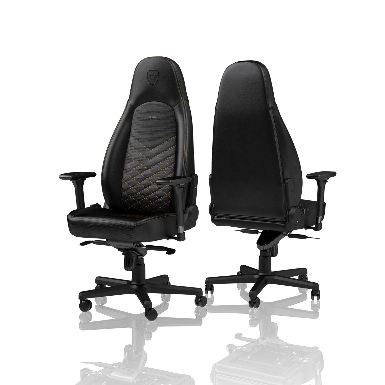 Кресло для геймеров Noblechairs Icon Black/Gold (10441263) - фото 2