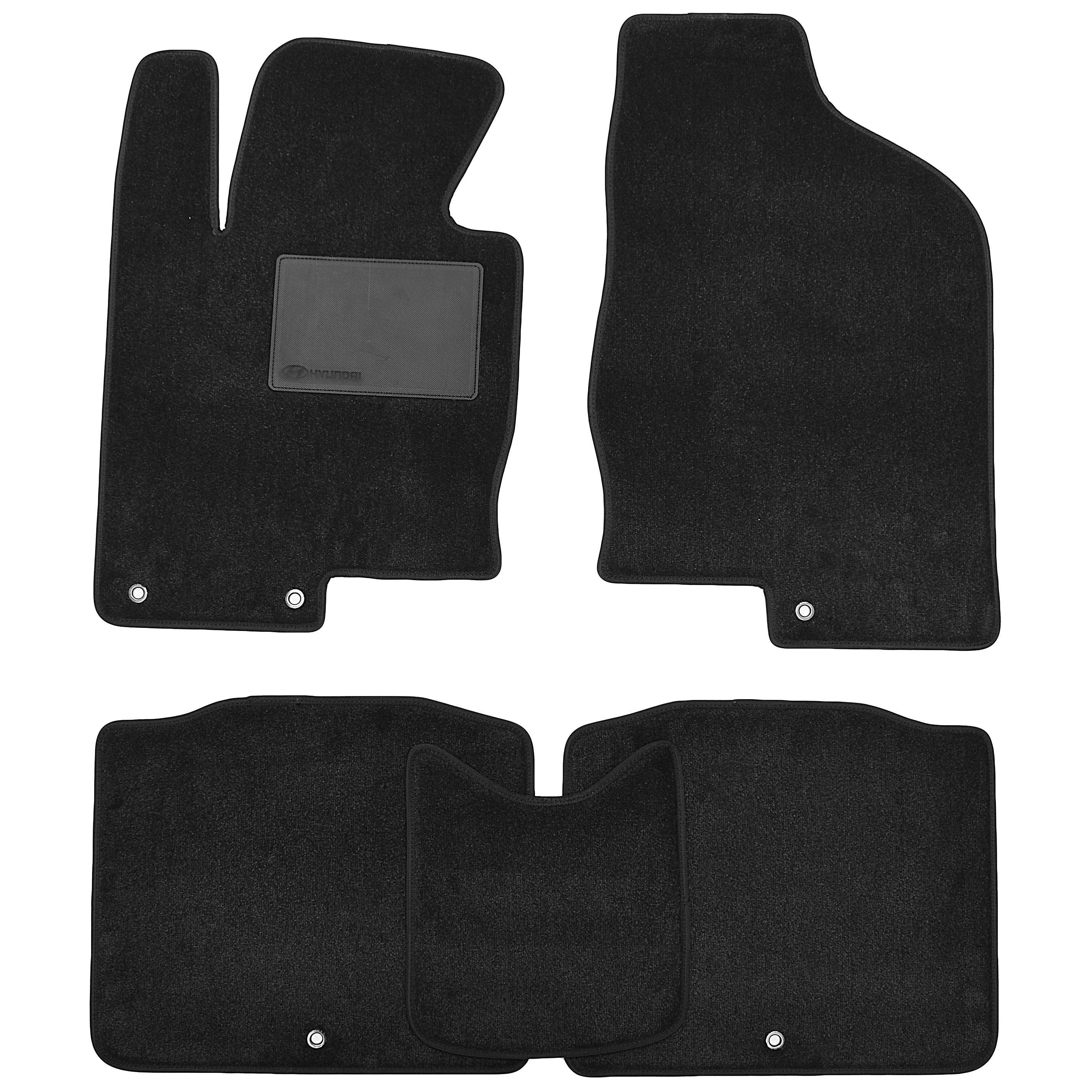 Коврики Optimal в салон для Hyundai Grandeur 2012 текстильные Черный