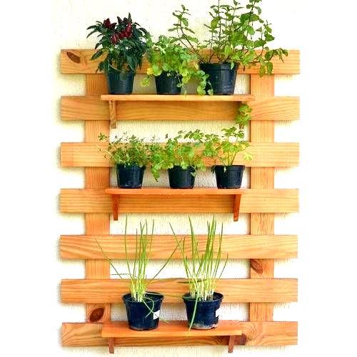 Полиця настінна для квітів з дерева Мараба Ваніль (ЦВС-004502)