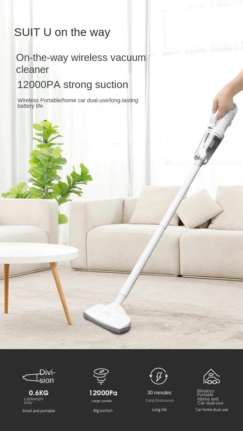 Пилосос бездротовий Grikey Home Cleaner 3 170W для дому з підсвіткою Білий (GK489) - фото 6