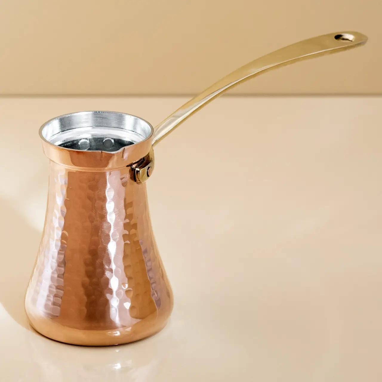 Турка для кави по-турецьки ZH Луската 200 мл мідна цільна (z200сh) - фото 3