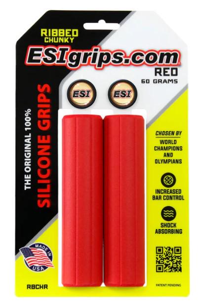 Грипсы ESI Ribbed Chunky Red Silicone Bicycle Grips (RBCHR)
