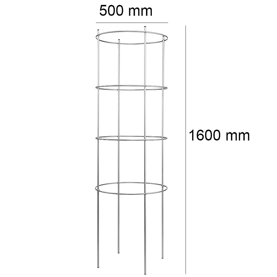 Опора для растений кольцевая шпалера на четыре кольца 1600х500х500 мм (КОШ-D13/D8-1600*500/4) - фото 2 Опора для растений кольцевая шпалера на четыре кольца 1600х500х500 мм (КОШ-D13/D8-1600*500/4) - фото 2