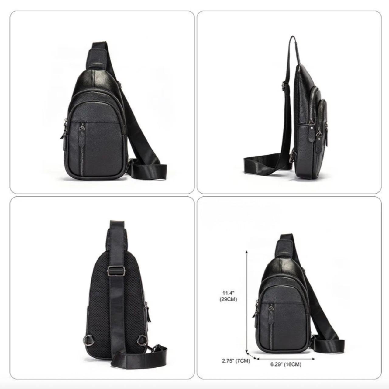 Чоловіча сумка Lorian через плече з регульованим плечовим ременем з натуральної шкіри Чорний (LR 259145-black) - фото 6 Чоловіча сумка Lorian через плече з регульованим плечовим ременем з натуральної шкіри Чорний (LR 259145-black) - фото 6