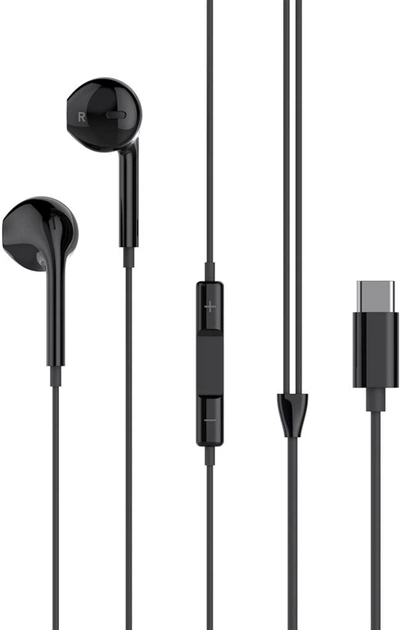 Наушники XO EP72 проводные с микрофоном Type-C Black (3811A)