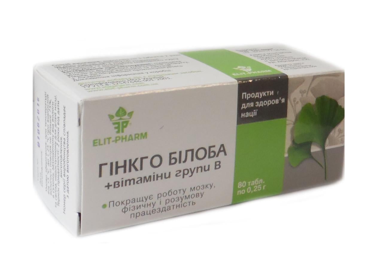 Гинкго-билоба с витаминами группы В Элит-Фарм 80 табл. (1004686394)