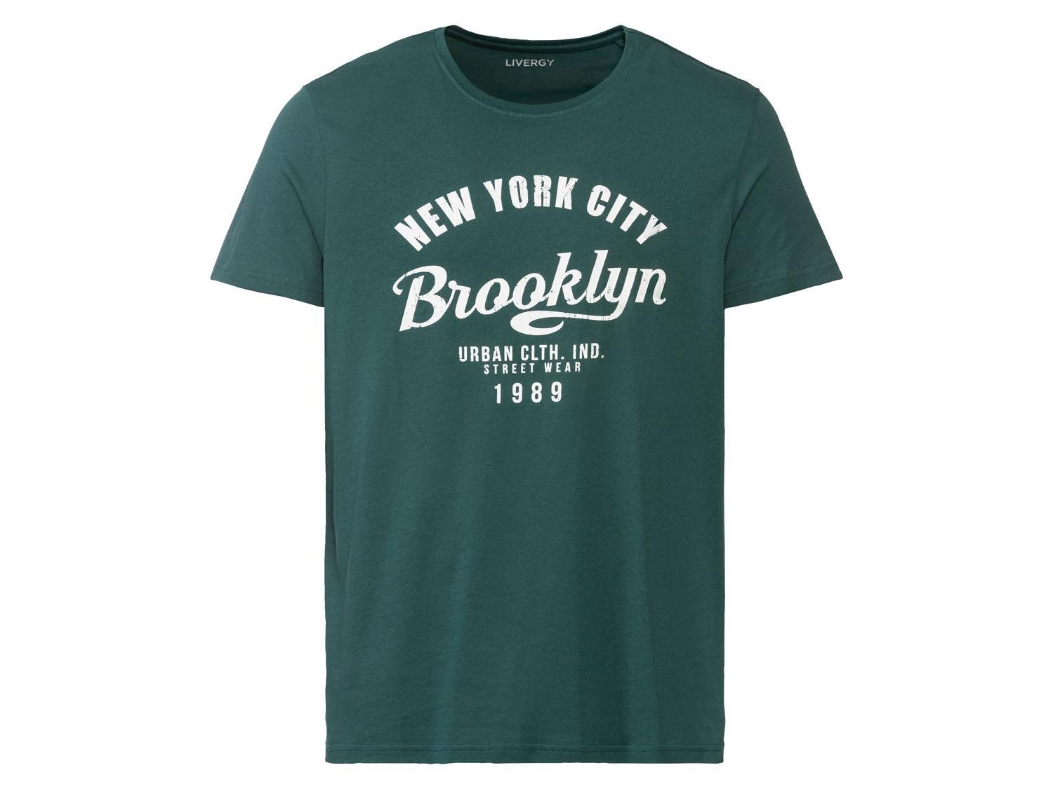 Мужская футболка Livergy S 44/46 Темно-зеленый (0086M0029)