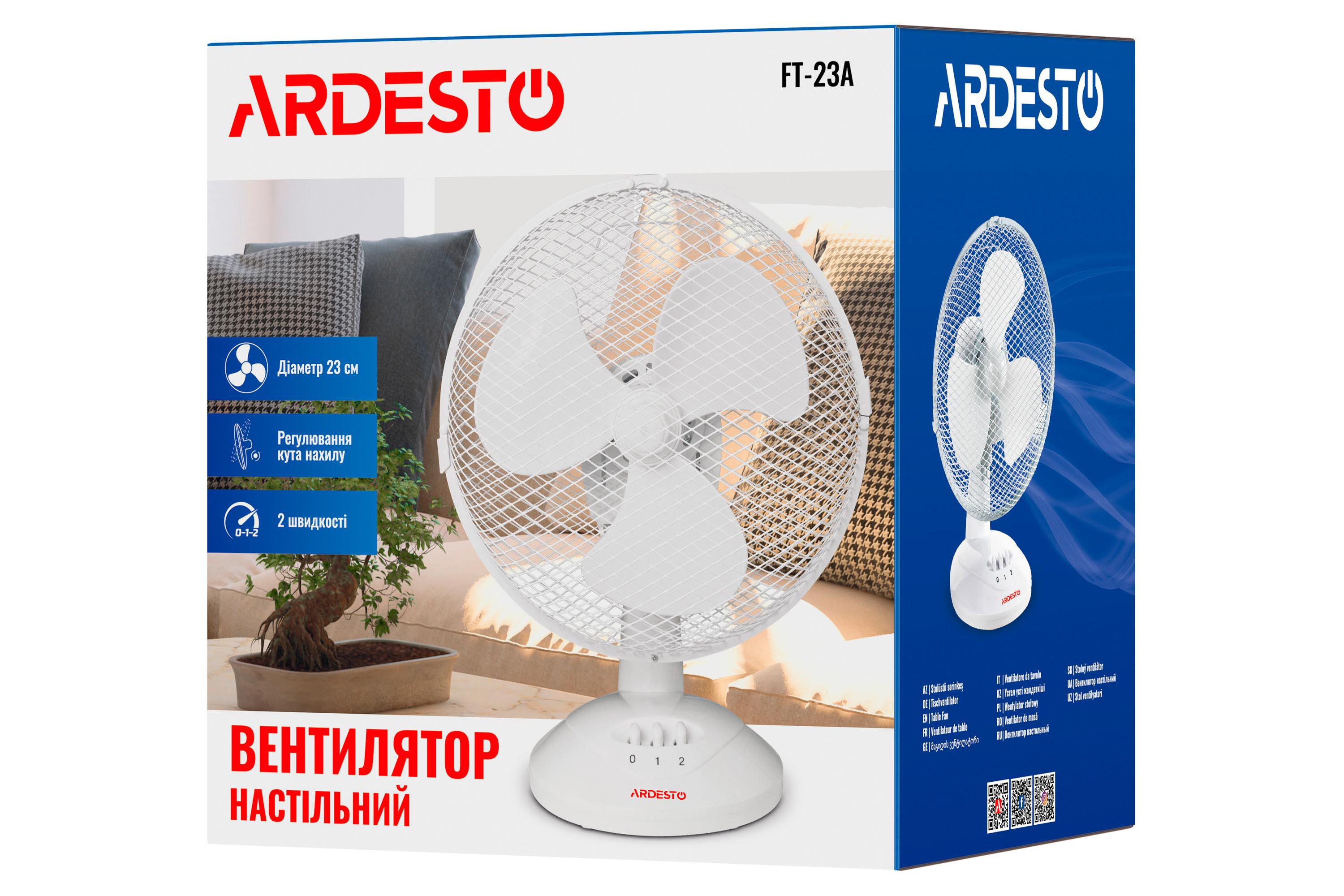 ᐉ Вентилятор настольный Ardesto FT-23A (4343) • Купить в Киеве, Украине ...