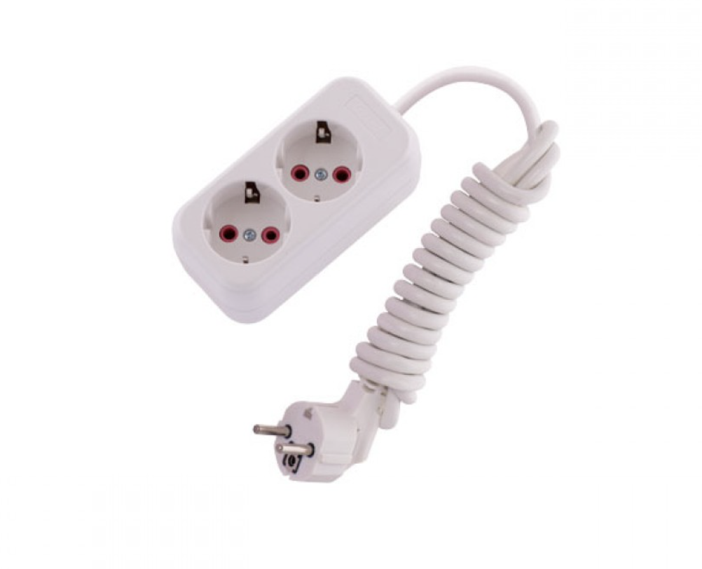 Подовжувач двомісний Lezard Lila побутовий з/з 2 м (720-0202-201)