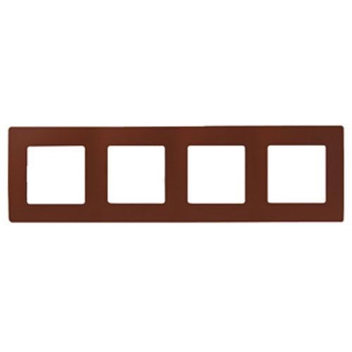 Рамка 4 поста Legrand 672574 Etika пластик Какао (11577889)