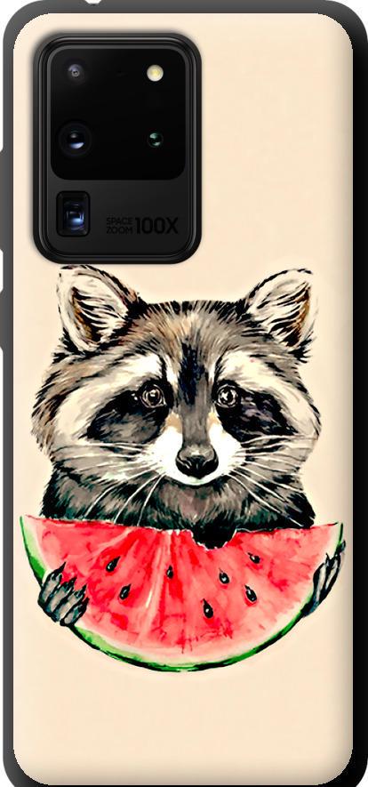 Чохол на Samsung Galaxy S20 Ultra Єнотик з кавуном (4605b-1831-42517)