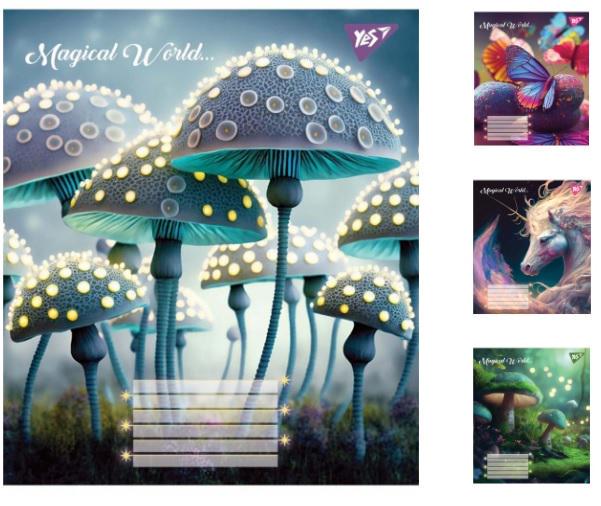 Зошити учнівські у лінійку YES Magical world 12 арк. 25 шт. в уп. (MTT-163130)