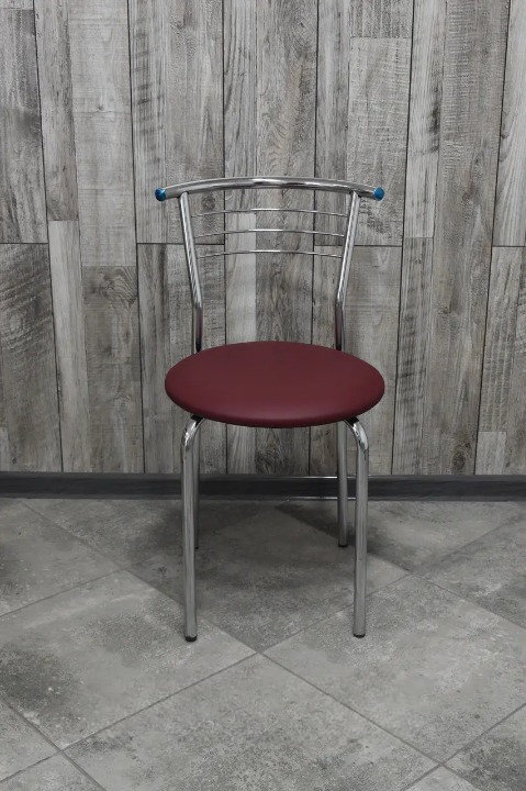 Кухонний стілець Маркос 35х85 см Бордовий/Хром (28374062)