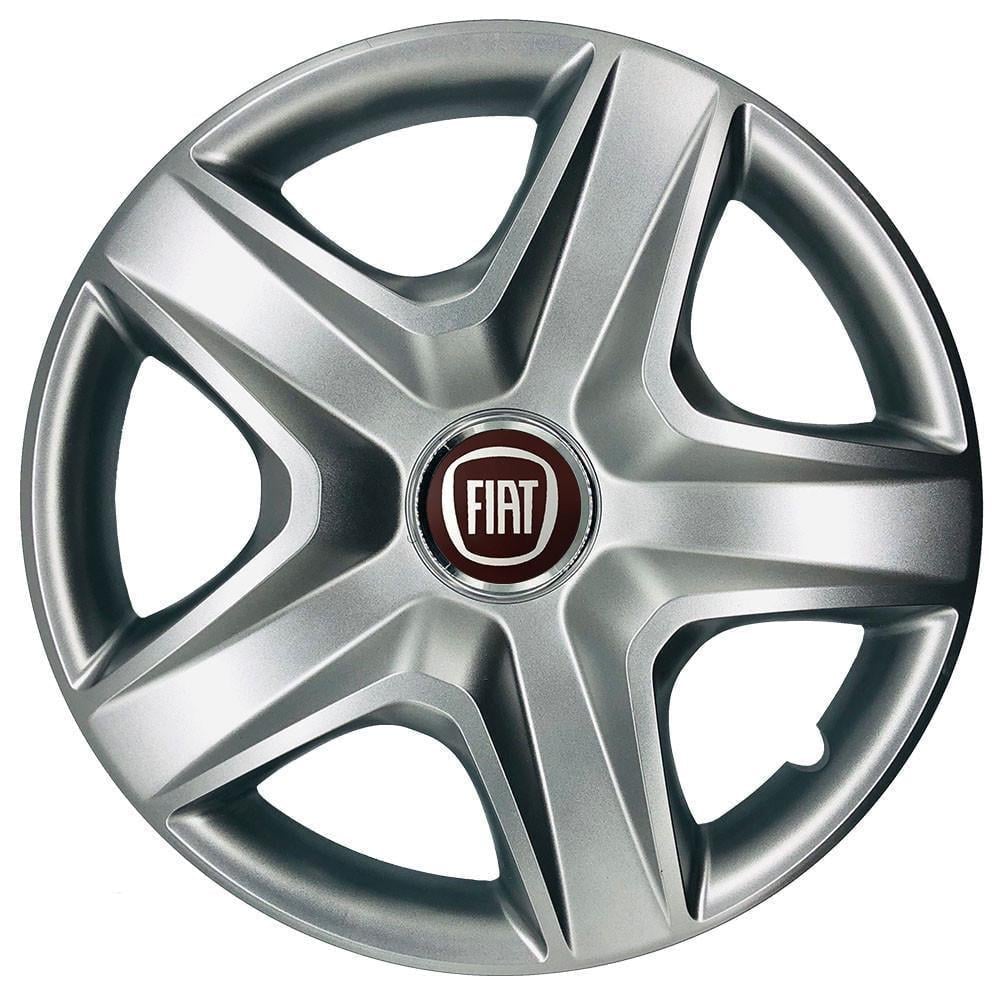 Колпаки SJS 202 с логотипом Fiat 4 шт. R14 Серебряный (2654556221)