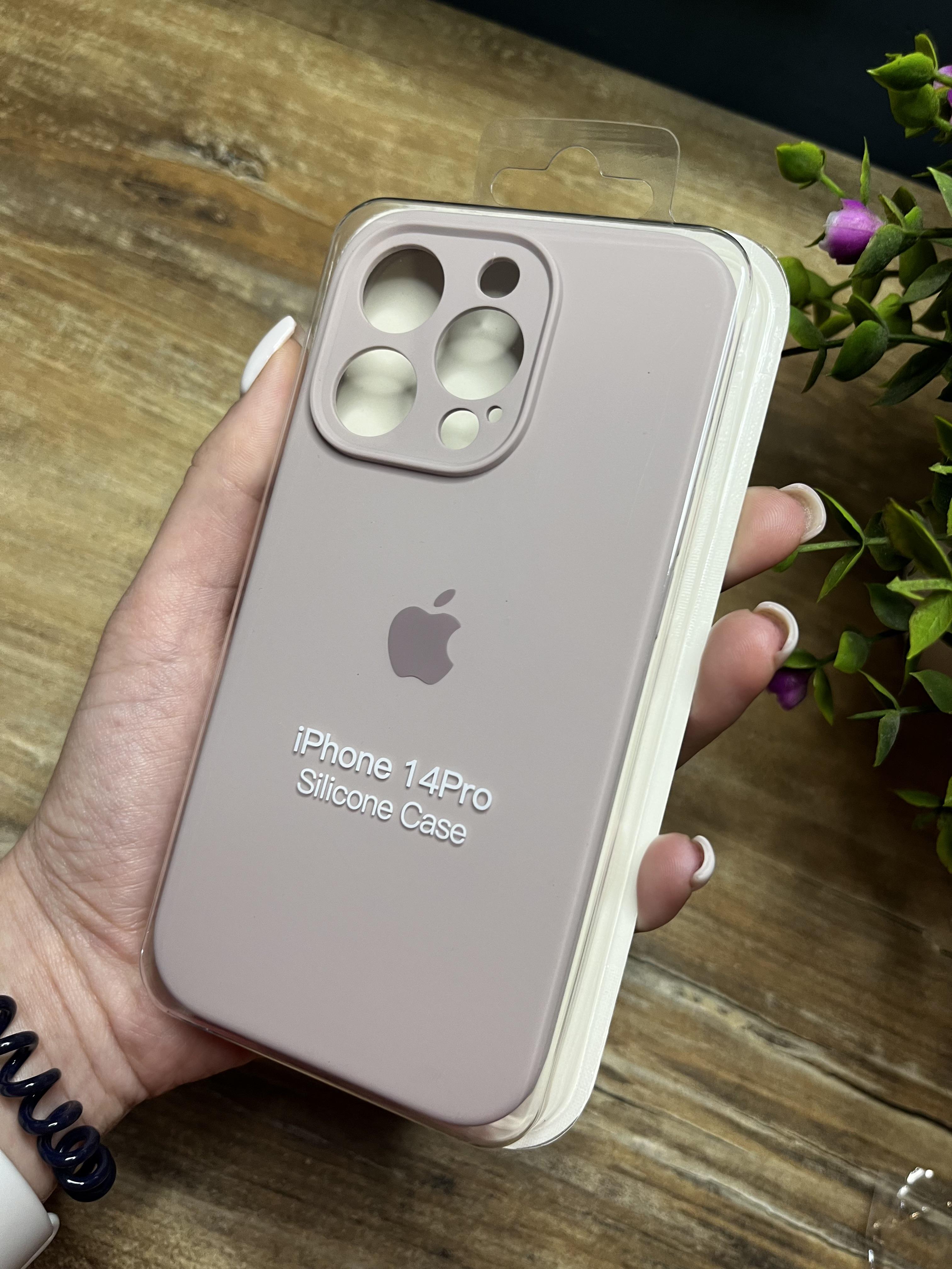 Чехол накладка на iPhone (Айфон) 14 Pro закрытый низ и закрытая камера silicone case full camera Apple
