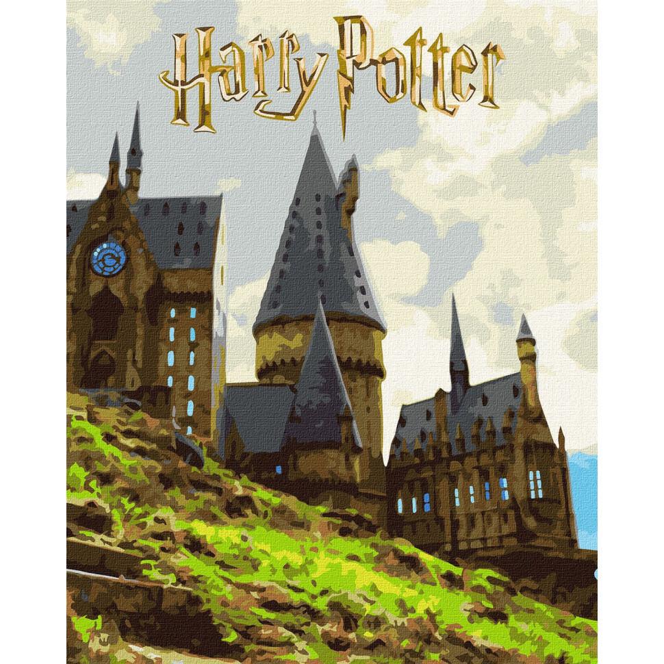 Картина по номерам Ideyka Harry Potter: Пейзаж Хогвартса с красками металлик 40x50 см (KHO5232)