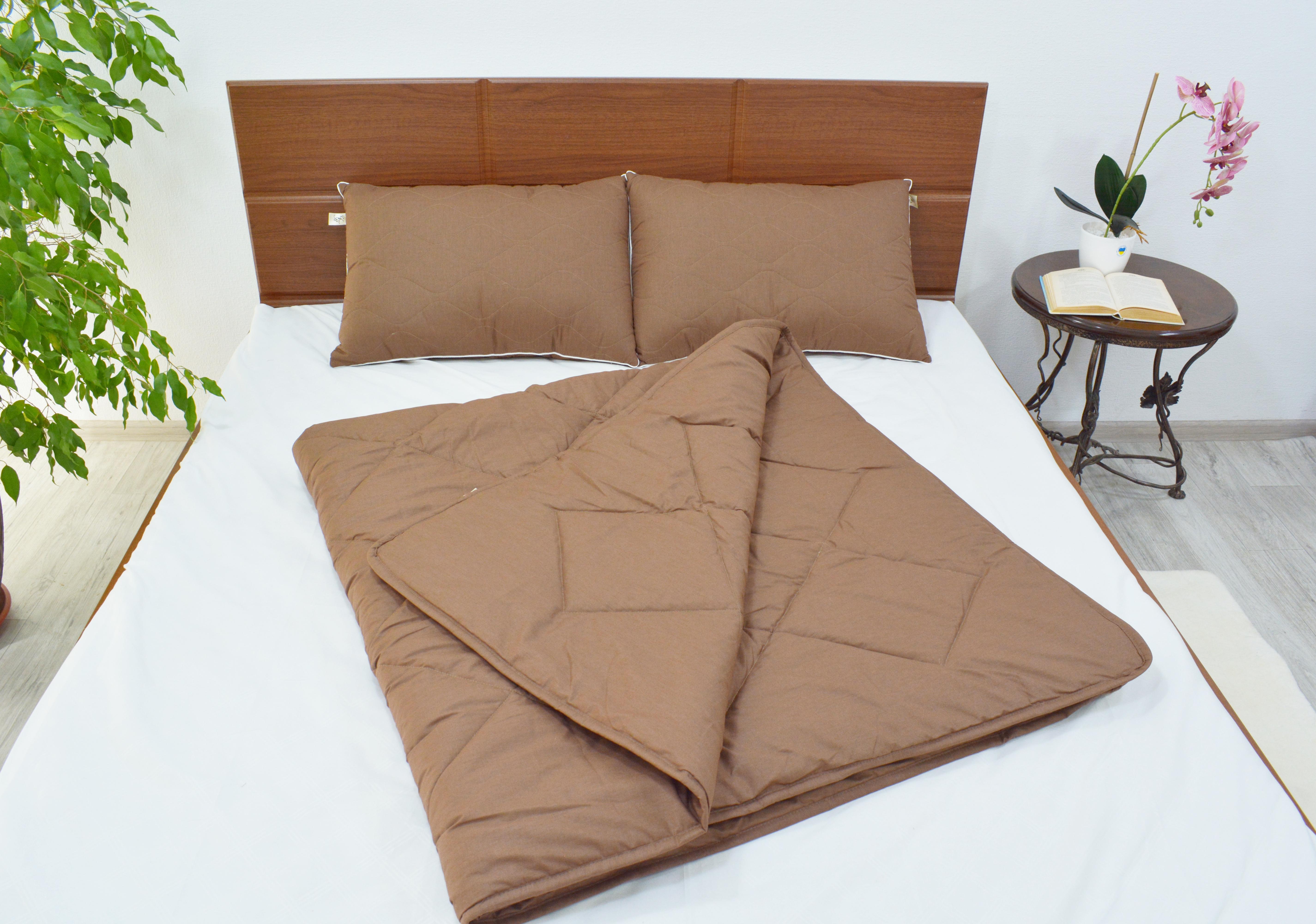 Одеяло конопляное Чарівна ніч летнее бязь 200x210 см Шоколадный - фото 5 Одеяло конопляное Чарівна ніч летнее бязь 200x210 см Шоколадный - фото 5