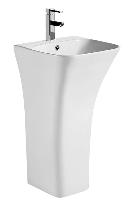 Раковина моноблок MIXXUS BEVEL-1101 з отвором під змішувач та переливом 450х435х835 мм (MI6697) - фото 4 Раковина моноблок MIXXUS BEVEL-1101 з отвором під змішувач та переливом 450х435х835 мм (MI6697) - фото 4