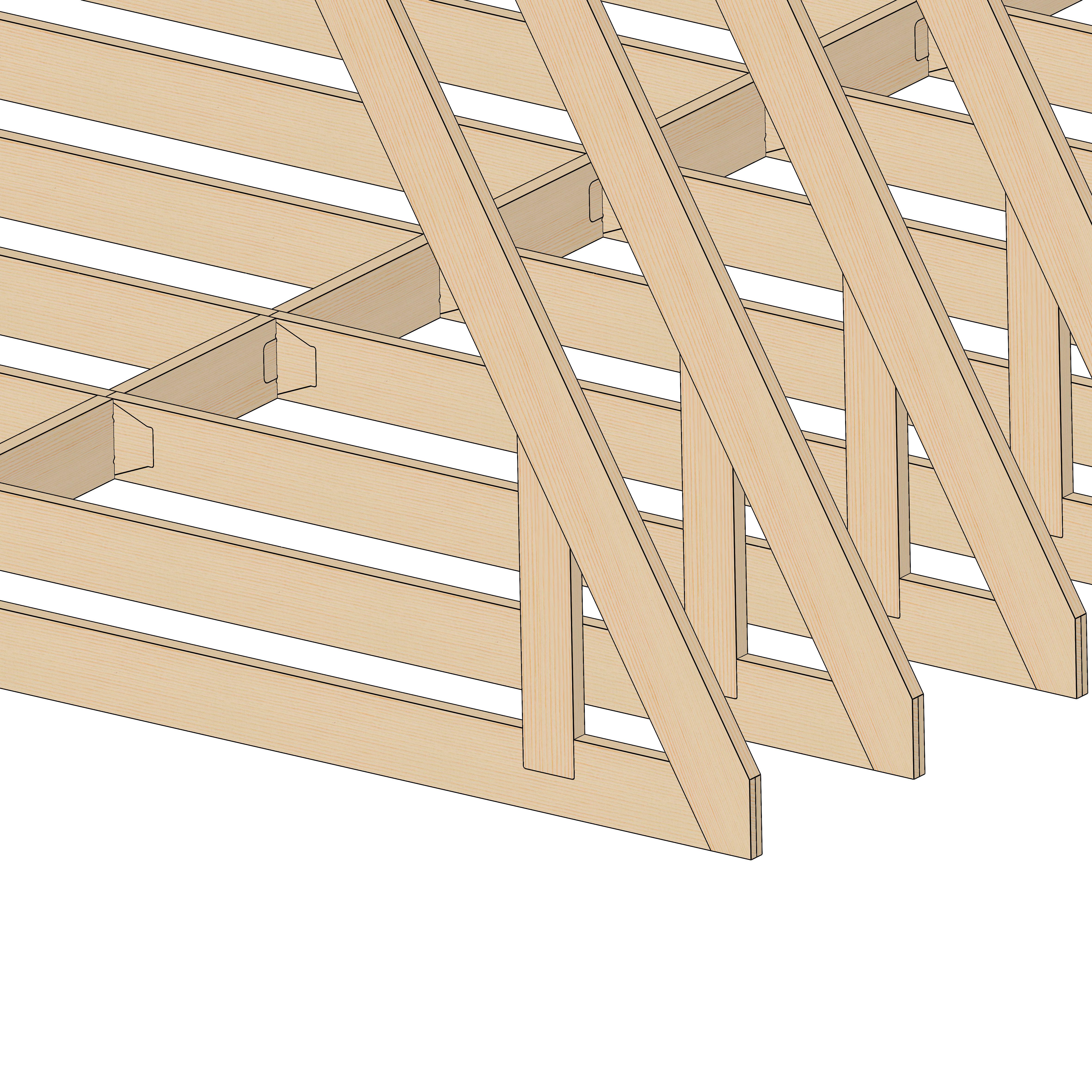 Модульний будинок Freewood Kit 190A A-Frame конструктор каркасу/2 поверхи S 75 м2 (FFW KIT190A) - фото 4