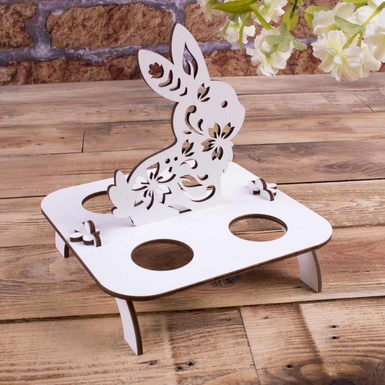 Подставка под 4 яйца с зайчиком (3866-1)