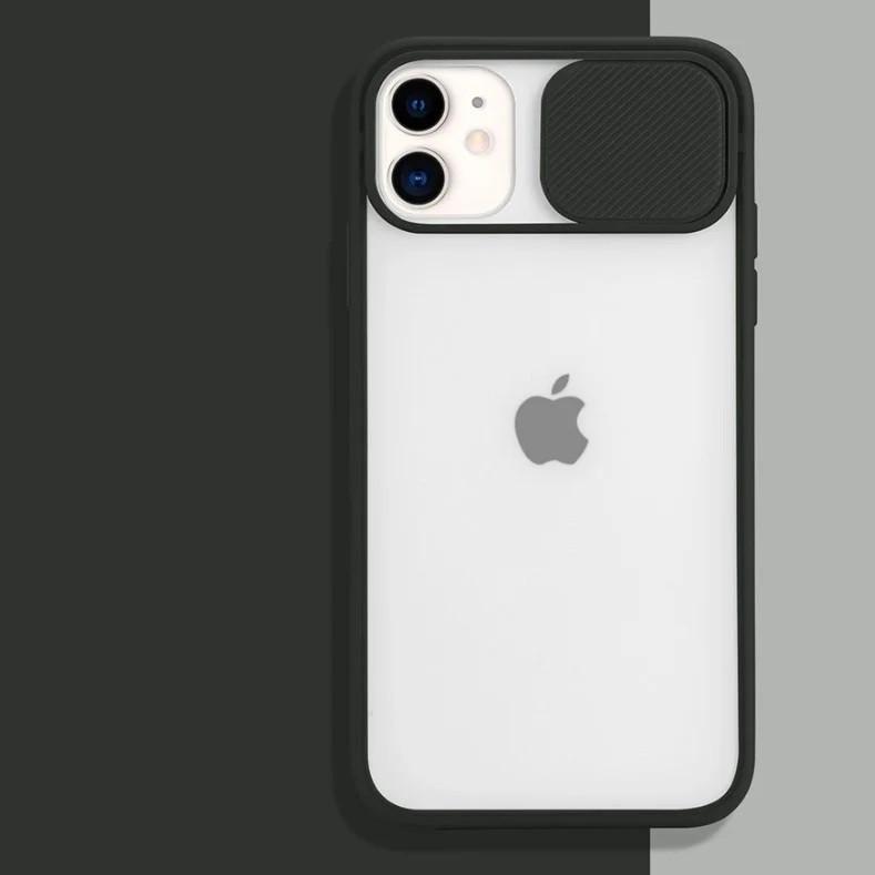 Чехол Camshield mate TPU со шторкой для камеры для iPhone 12 Черный