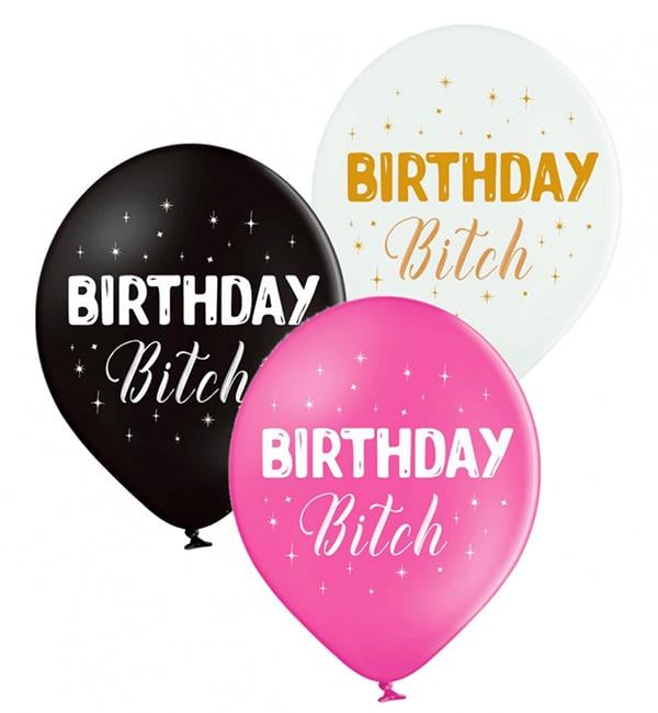 Воздушные шары Birthday bitch Ø 30 см 7 шт.