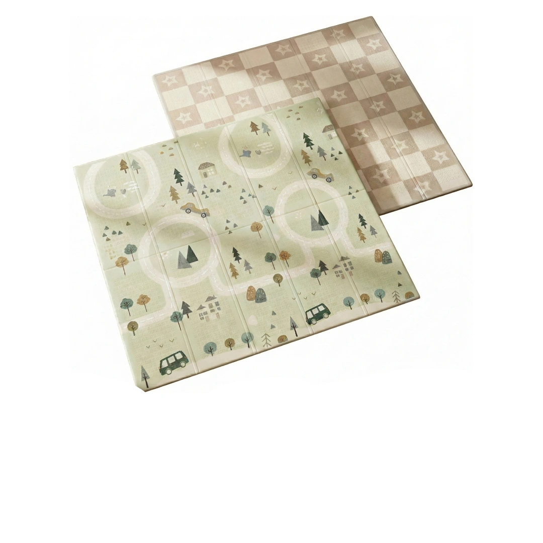 Ковер игровой детский LEOBRO двухсторонний с антискользящей поверхностью из полиуретановой пены 180x200x1 см (LB-1032)