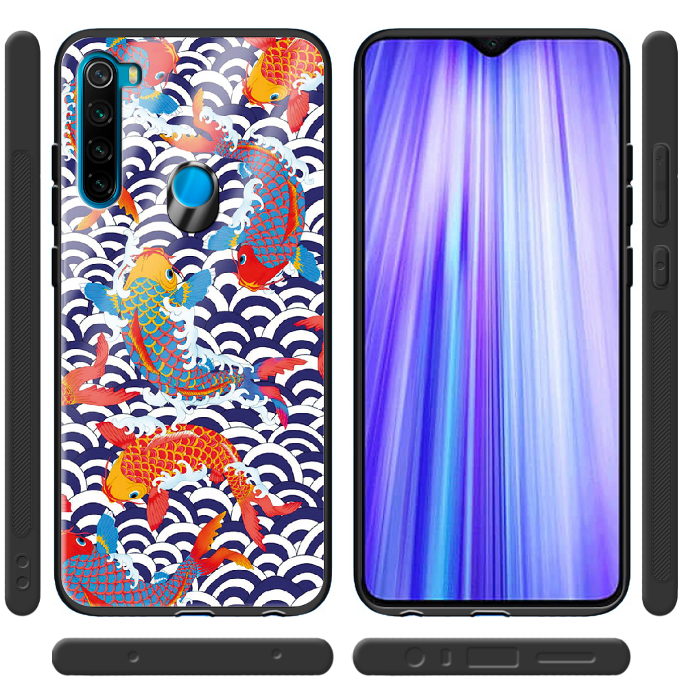 Чехол Boxface Xiaomi Redmi Note 8 Koi Fish Черный силикон со стеклом (38214-up2477-38351) - фото 2